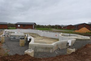 piscine en construction