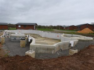 piscine en construction
