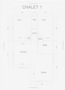 plan chalet 2 chambres 4 personnes