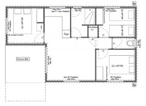 plan chalet 3 chambres 6 personnes